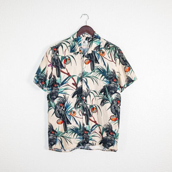 Paul Smith PS Men's Small Cockatoo Tropical Button up Shirt Classic fit - Picture 1 of 9
